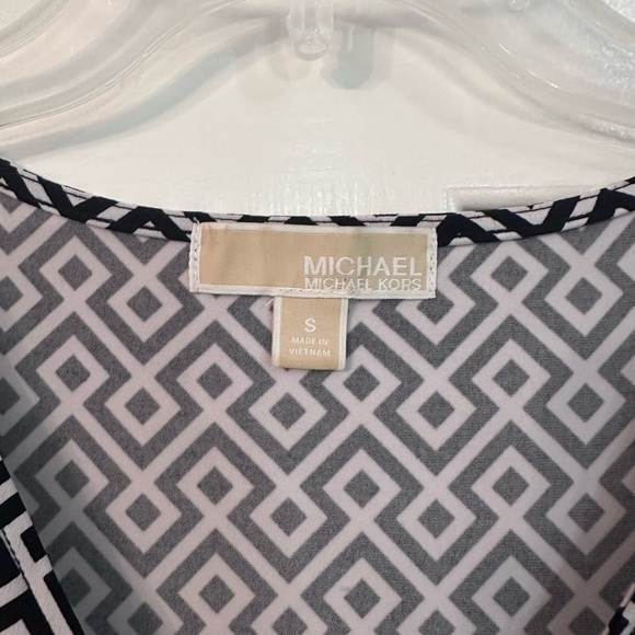 Michael Kors Black and White Diamond Pattern Tank Top - Picture 3 of 4